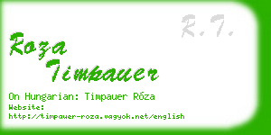 roza timpauer business card